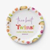 Taco Bout Twins! Fiesta Baby Shower Pappteller (Vorderseite)