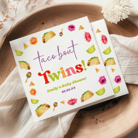 Taco Bout Twins! Fiesta Baby Shower Serviette