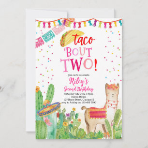 Taco Bout Two Fiesta Girl 2. Geburtstag Einladung