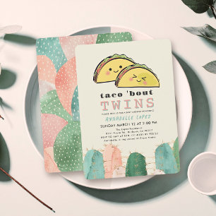 Taco Bout Zwillinge Fiesta Zwillings-Baby-Party Einladung