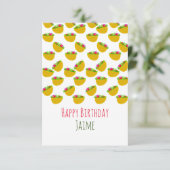 Taco Bowls Geburtstagsparty Karte (Stehend Vorderseite)