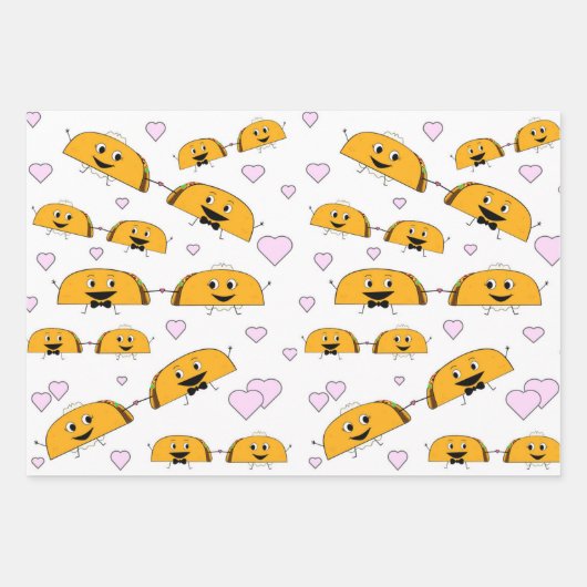 Taco Braut- und Hochzeitsblätter Geschenkpapier Set (Vorderseite 3)
