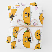 Taco Braut- und Hochzeitsblätter Geschenkpapier Set (Beispiel)