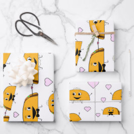 Taco Braut- und Hochzeitsblätter Geschenkpapier Set