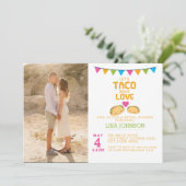 Taco Brautparty Foto Einladung Taco Bout Liebe (Stehend Vorderseite)