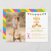 Taco Brautparty Foto Einladung Taco Bout Liebe (Vorne/Hinten)
