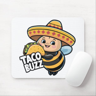 Taco Buzz Bumble Bee Mousepad