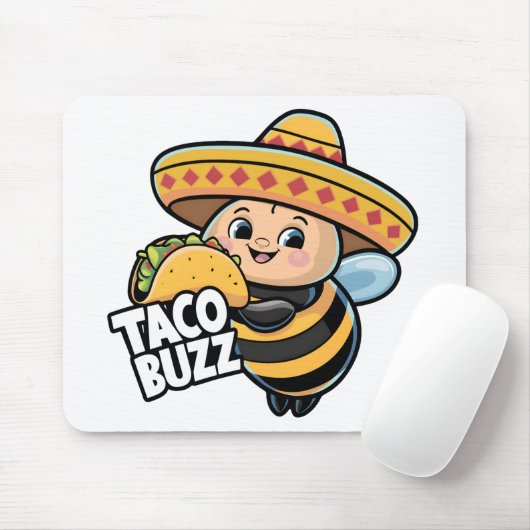 Taco Buzz Bumble Bee Mousepad (Mit Mouse)