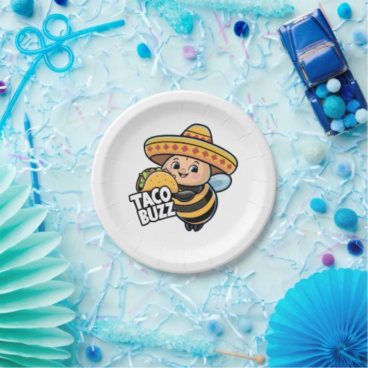 Taco Buzz Bumble Bee Pappteller (Party)