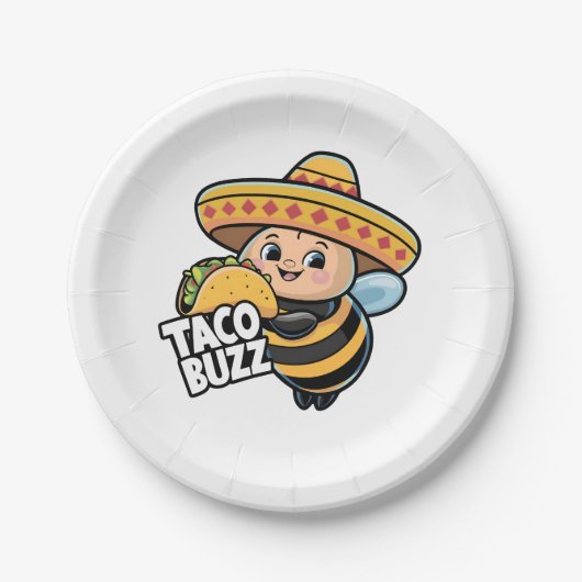 Taco Buzz Bumble Bee Pappteller (Vorderseite)