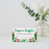 Taco Cactus Baby Shower Diaper Raffelee Beilage Begleitkarte (Stehend Vorderseite)