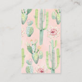 Taco Cactus Fiesta Themed Diaper Beilage Visitenkarte (Rückseite)