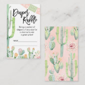 Taco Cactus Fiesta Themed Diaper Beilage Visitenkarte (Vorne/Hinten)