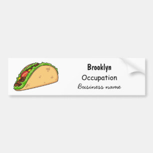 Taco-Cartoon-Abbildung Autoaufkleber