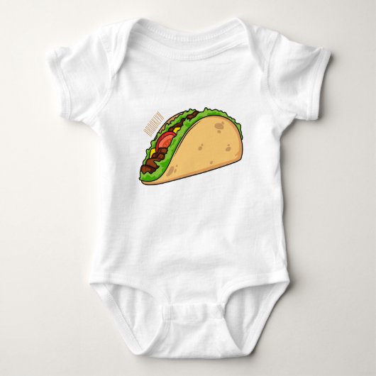 Taco-Cartoon-Abbildung Baby Strampler (Vorderseite)