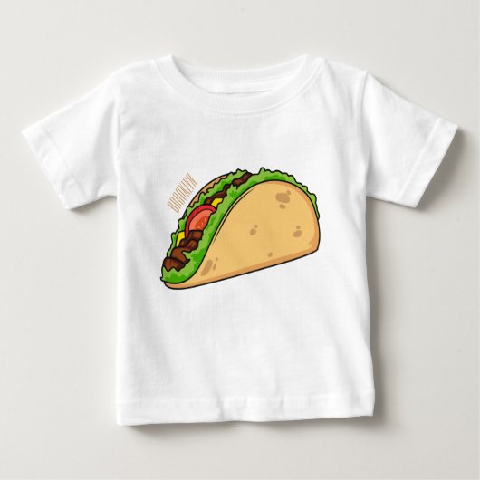 Taco-Cartoon-Abbildung Baby T-shirt (Vorderseite)