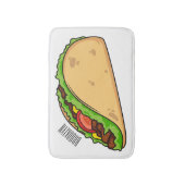 Taco-Cartoon-Abbildung Badematte (Vorderseite Vertikal)
