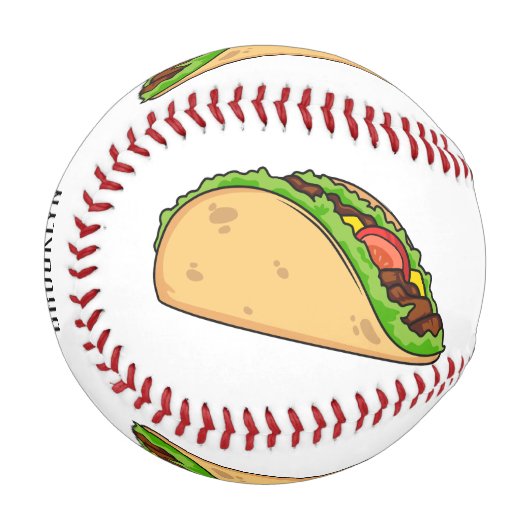 Taco-Cartoon-Abbildung Baseball (Vorderseite Links)