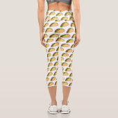 Taco-Cartoon-Abbildung Capri Leggings (Rückseite)
