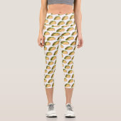 Taco-Cartoon-Abbildung Capri Leggings (Vorderseite)