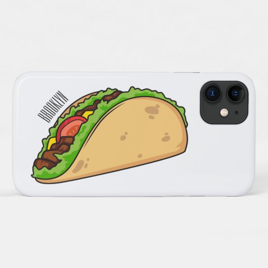 Taco-Cartoon-Abbildung Case-Mate iPhone Hülle (Rückseite (Horizontal))