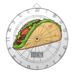 Taco-Cartoon-Abbildung Dartscheibe