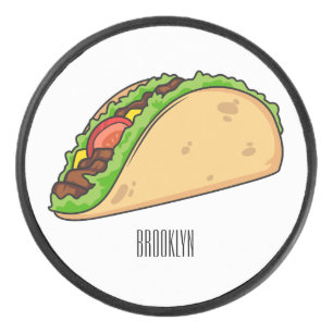 Taco-Cartoon-Abbildung Eishockey Puck