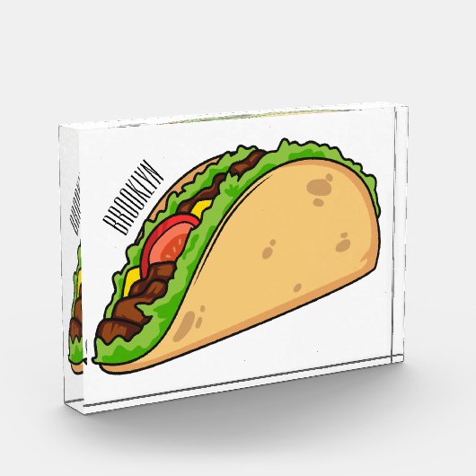 Taco-Cartoon-Abbildung Fotoblock (Links)