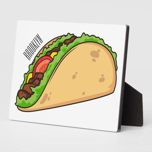 Taco-Cartoon-Abbildung Fotoplatte (Seite)