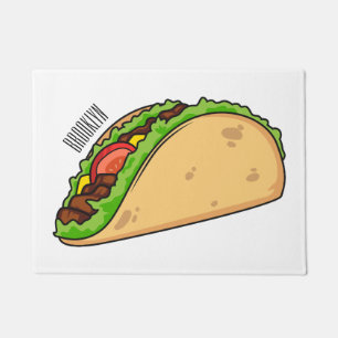 Taco-Cartoon-Abbildung Fußmatte