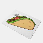 Taco-Cartoon-Abbildung Fußmatte (Schrägansicht)
