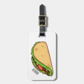 Taco-Cartoon-Abbildung Gepäckanhänger (Vorderseite vertikal)