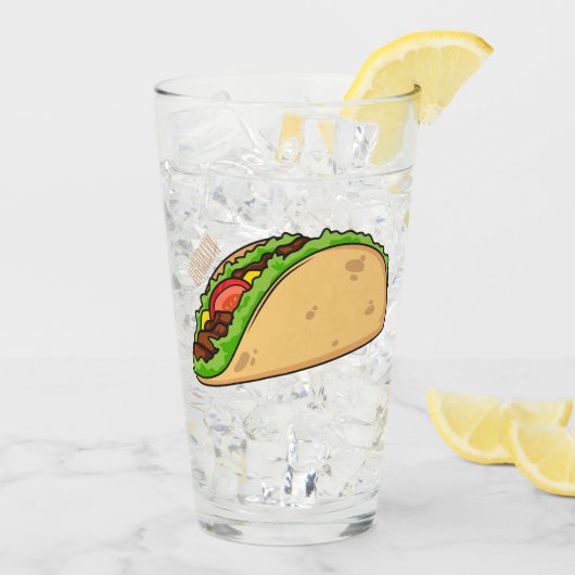 Taco-Cartoon-Abbildung Glas (Rückseite Ice)