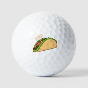 Taco-Cartoon-Abbildung Golfball