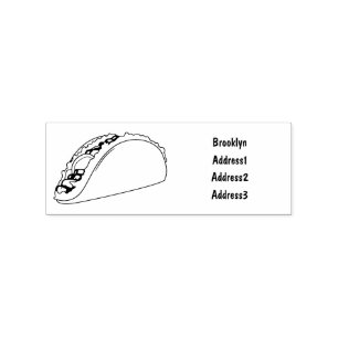 Taco-Cartoon-Abbildung Gummistempel