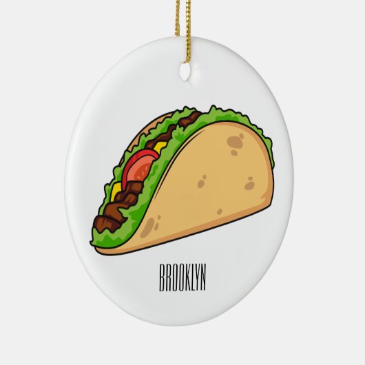 Taco-Cartoon-Abbildung Keramik Ornament (Rechts)