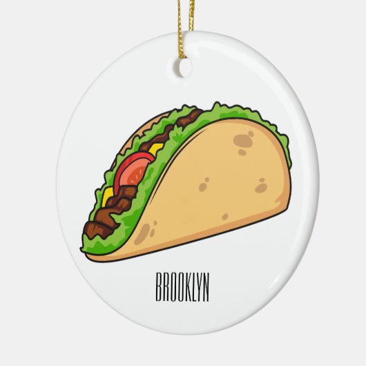 Taco-Cartoon-Abbildung Keramik Ornament (Links)