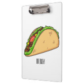 Taco-Cartoon-Abbildung Klemmbrett (Links)