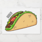 Taco-Cartoon-Abbildung Lebensmitteletikett (Einzelnes Label)