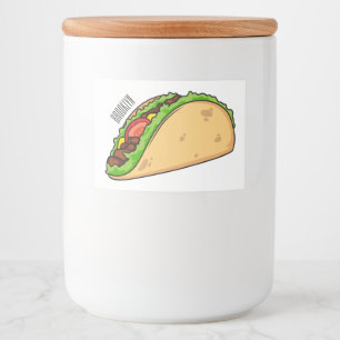 Taco-Cartoon-Abbildung Lebensmitteletikett