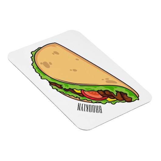 Taco-Cartoon-Abbildung Magnet (Rechte Seite)