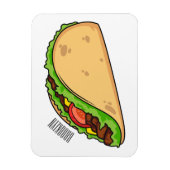 Taco-Cartoon-Abbildung Magnet (Vertikal)