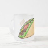 Taco-Cartoon-Abbildung Mattglastasse (Vorderseite Links)