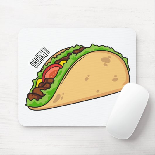 Taco-Cartoon-Abbildung Mousepad (Mit Mouse)