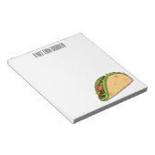 Taco-Cartoon-Abbildung Notizblock (angewinkelt)