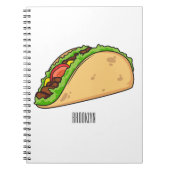 Taco-Cartoon-Abbildung Notizblock (Vorderseite)