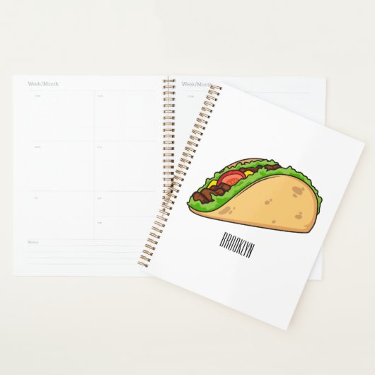 Taco-Cartoon-Abbildung Planer (Anzeige)