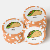 Taco-Cartoon-Abbildung Pokerchips (Stapel)