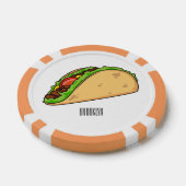 Taco-Cartoon-Abbildung Pokerchips (Einzeln)