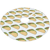 Taco-Cartoon-Abbildung Polyester Weihnachtsbaumdecke (Schrägansicht)